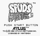 Spud's Adventure title screen for GameBoy